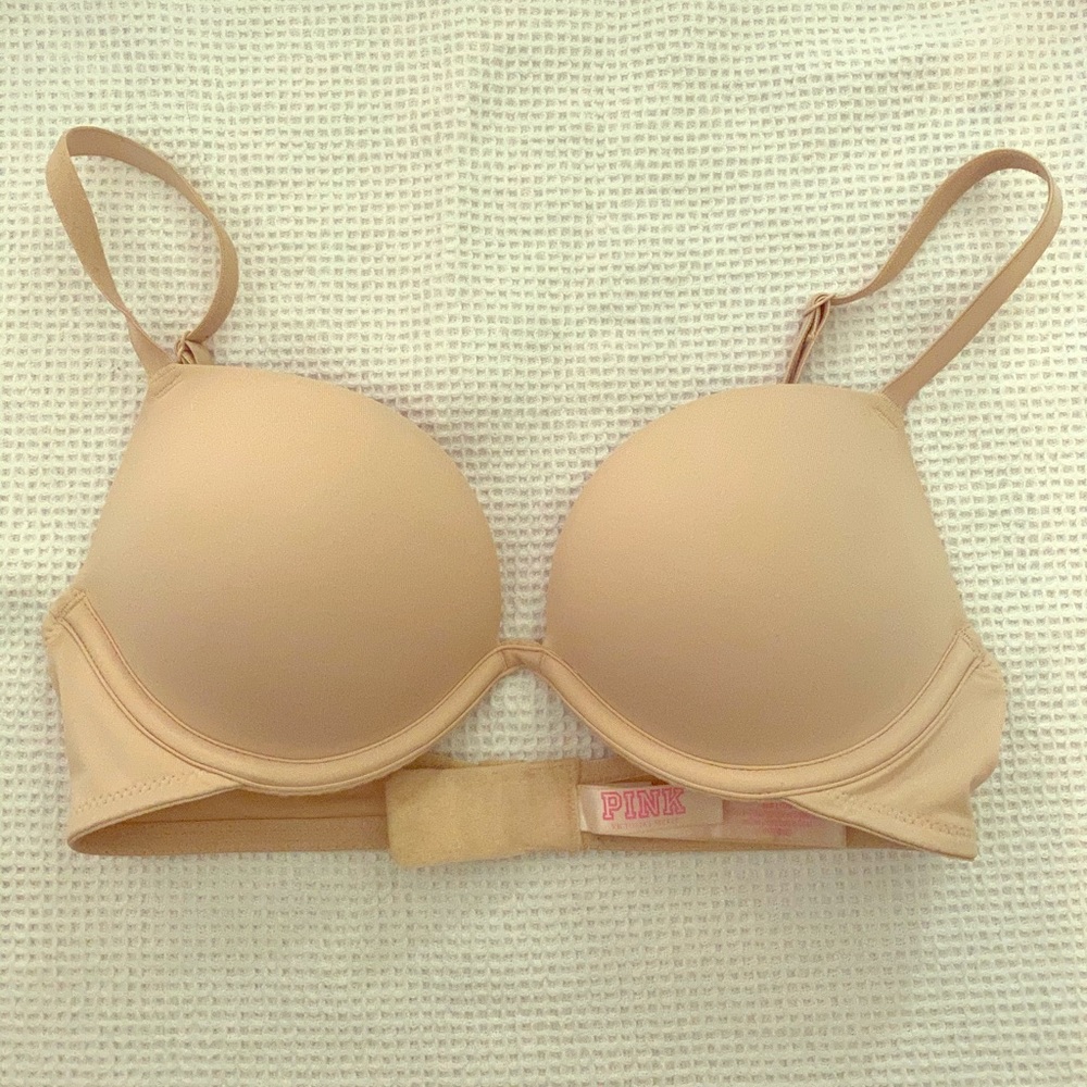 PINK nude padded bra, like new - 32C
